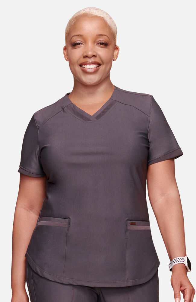 Cherokee Medical FORM Women's Curved Hemline V-Neck Scrub Top