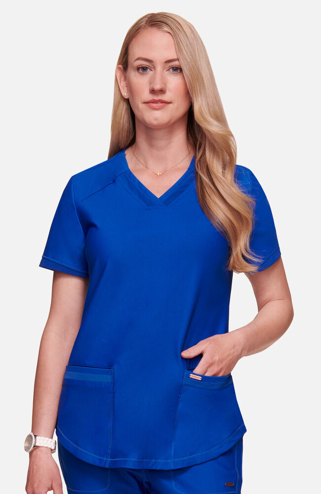 Cherokee Medical FORM Women's Curved Hemline V-Neck Scrub Top