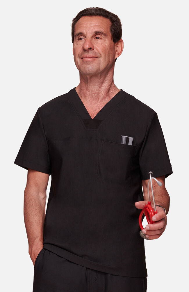 Cherokee Medical FORM Men's Mesh Panel Chest Pocket V-Neck Scrub Top
