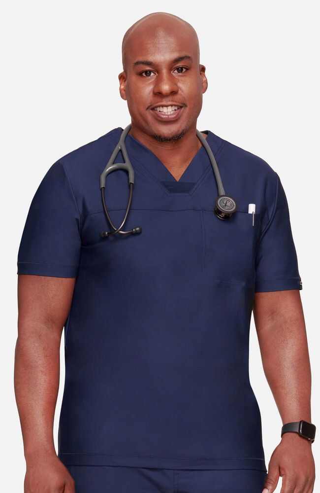 Cherokee Medical FORM Men's Mesh Panel Chest Pocket V-Neck Scrub Top