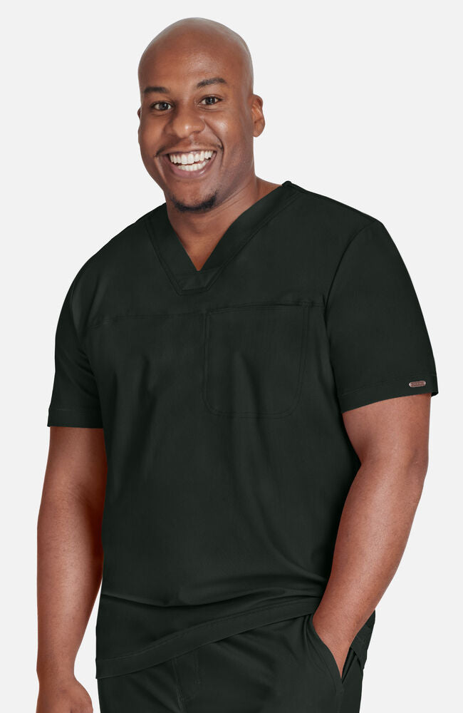 Cherokee Medical FORM Men's Mesh Panel Chest Pocket V-Neck Scrub Top