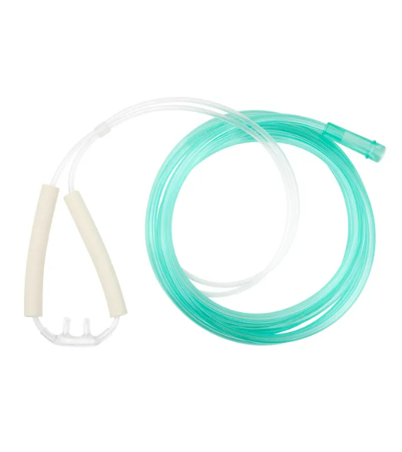 Dynarex Nasal Oxygen Cannula Super Soft Touch Cushion Nasal Tip, 7' Standard Connector