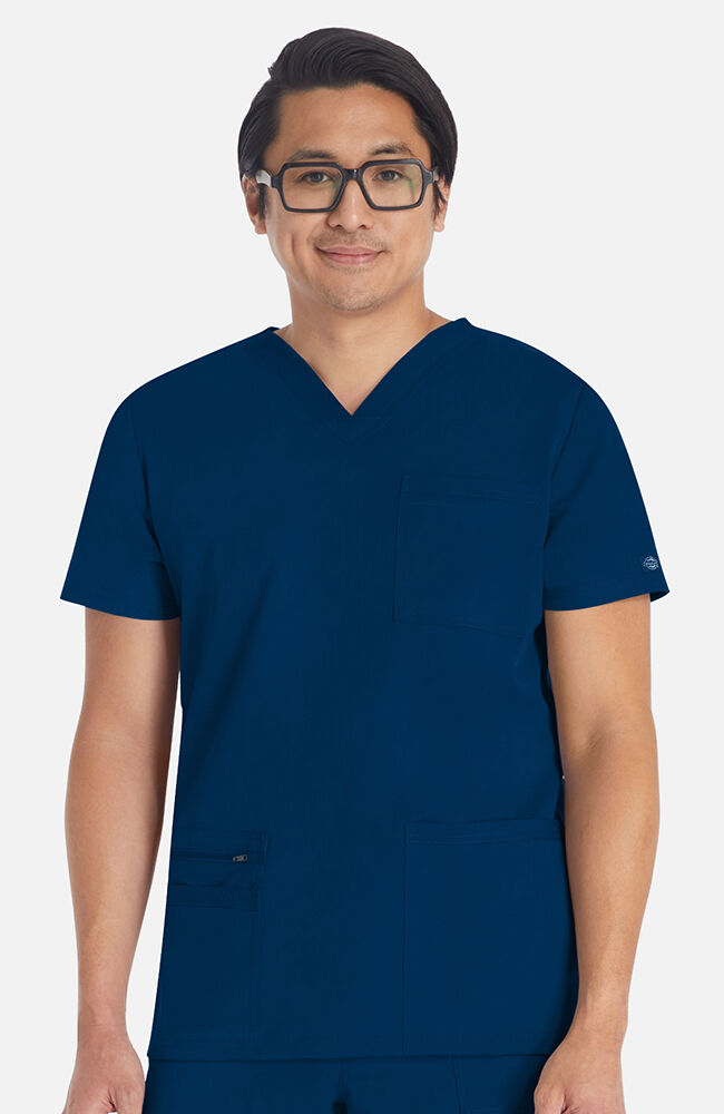 Balance by Dickies Men's Rib Panel V-Neck Scrub Top