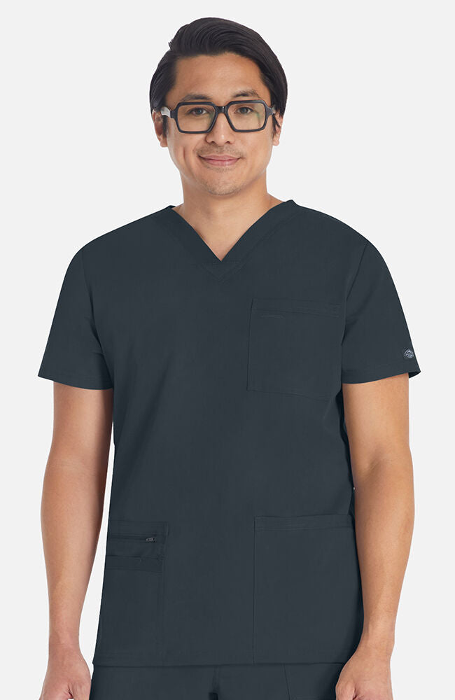 Balance by Dickies Men's Rib Panel V-Neck Scrub Top