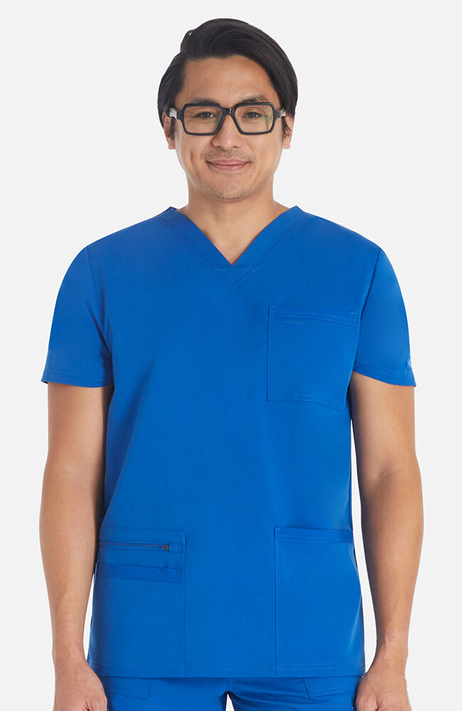 Balance by Dickies Men's Rib Panel V-Neck Scrub Top