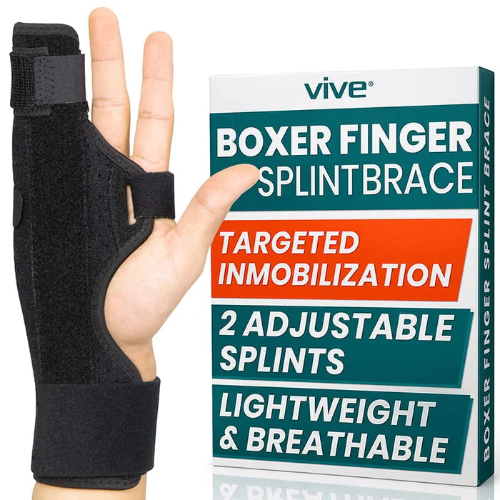 Vive Health-SUP2053BLKSM Boxer Splint - 8 inch