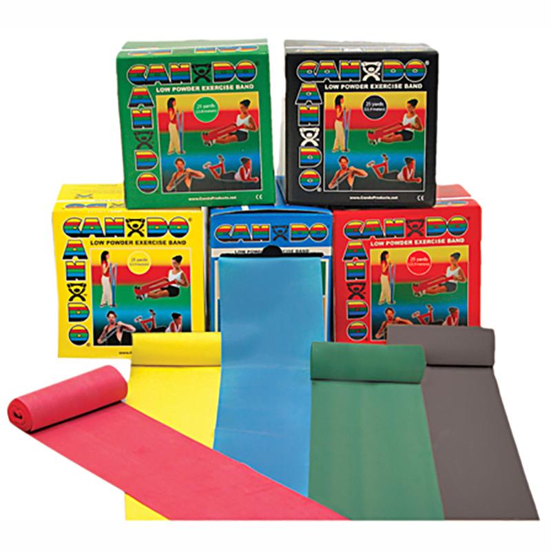 Fabrication Enterprises-10-5625 Exercise Band, Black, X-Heavy, 50 yd, Latex Free (LF) (1 EA)