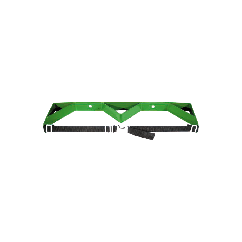 Mada Medical- 2037-Green painted wall bracket for two cylinders from 7” to 9 1/2” diameter (Nylon Belt Style) 1/Ea