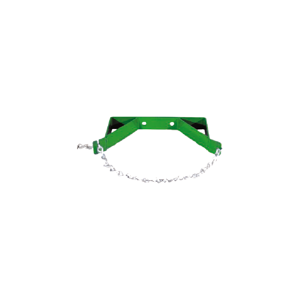 Mada Medical- 2038C-Green painted wall bracket for single cylinder from 7” to 9 1/2” diameter (Chain Style) 1/Ea