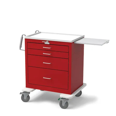Marketlab-20736 Steel Emergency Cart • 29"W x 24.5"D, 4-Drawer with Accessory Pkg • 36"H, 1/ea
