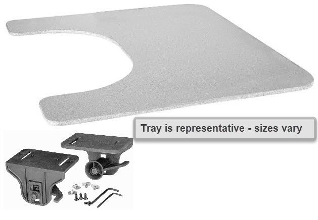Therafin Tray, Grey, 18W x 16D w/ 8.5x5 BC