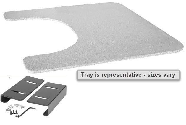 Therafin Tray, Grey, 18W x 16D w/ 8.5x5 BC