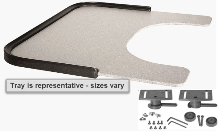 Therafin Tray, Grey, 18W x 16D w/ 8.5x5 BC