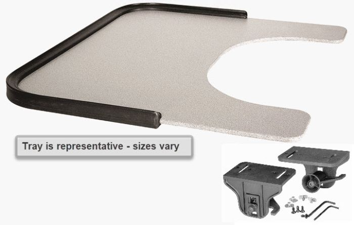 Therafin Tray, Grey, 18W x 16D w/ 8.5x5 BC