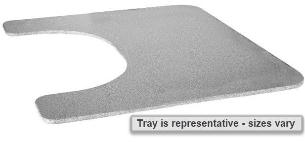 Therafin Tray, Grey, 18W x 16D w/ 9x6 BC