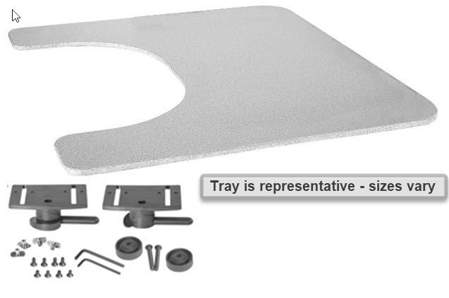 Therafin Tray, Grey, 18W x 16D w/ 9x6 BC