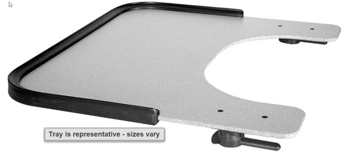 Therafin Tray, Grey, 18W x 16D w/ 9x6 BC