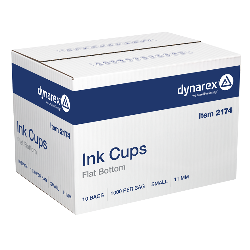Dynarex Ink Cups - Flat bottom
