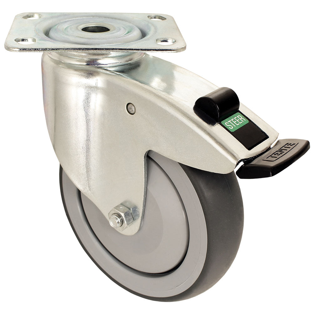 Harloff-CSTR5-VALUE 5" Casters for V-Series Carts, 2 Swivel & 2 Swivel with Brakes (1 EA)