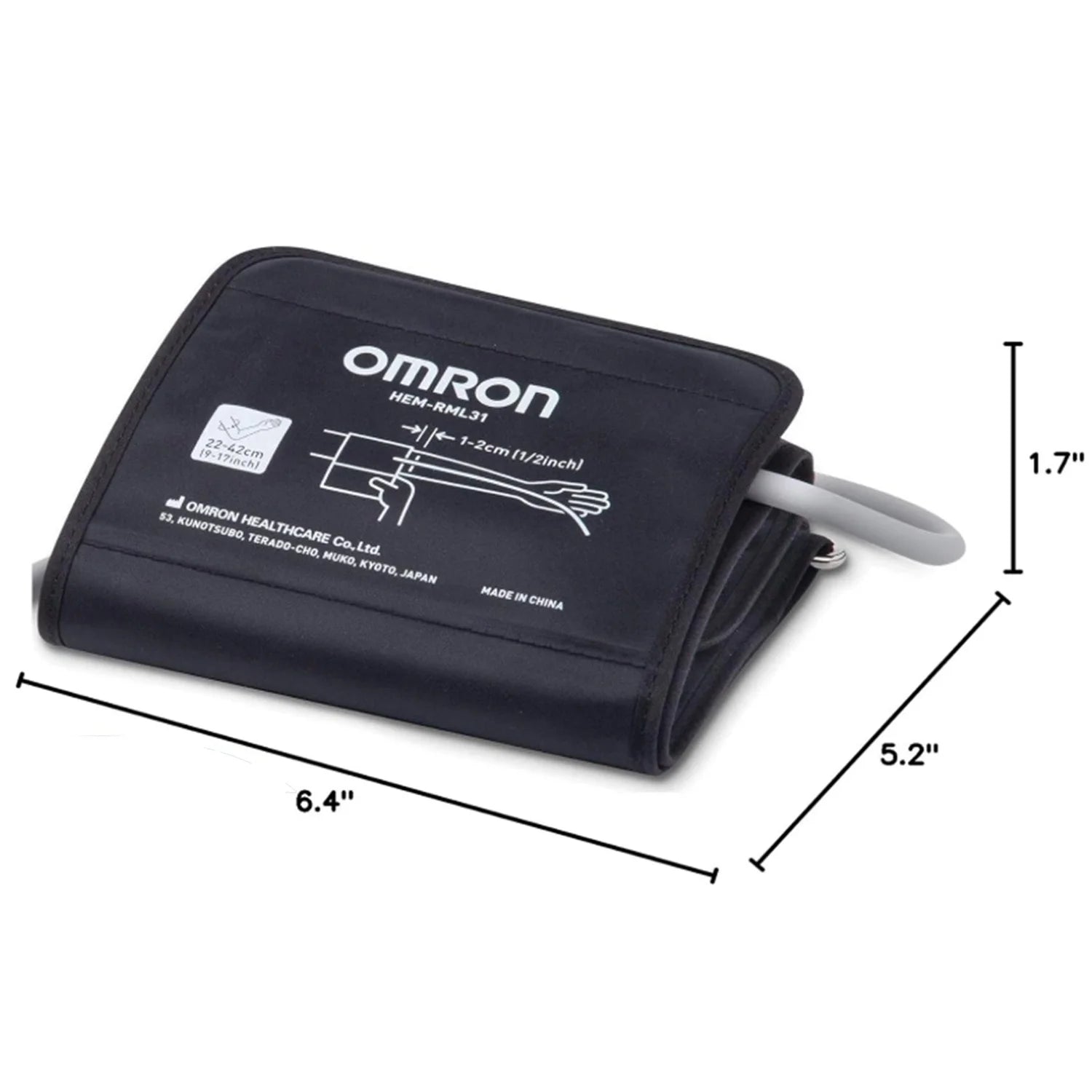 Omron Healthcare-HEM-RML31-B Wide Range D-Ring Cuff 9" to 17", each