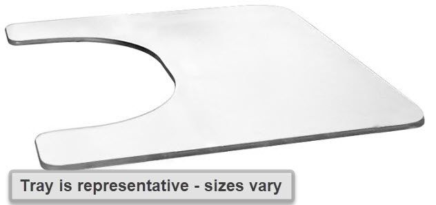 Therafin Tray, Clear, 20W X 18D W/ 10X7 Bc