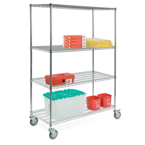 Marketlab Four-Shelf Wire Shelving Carts