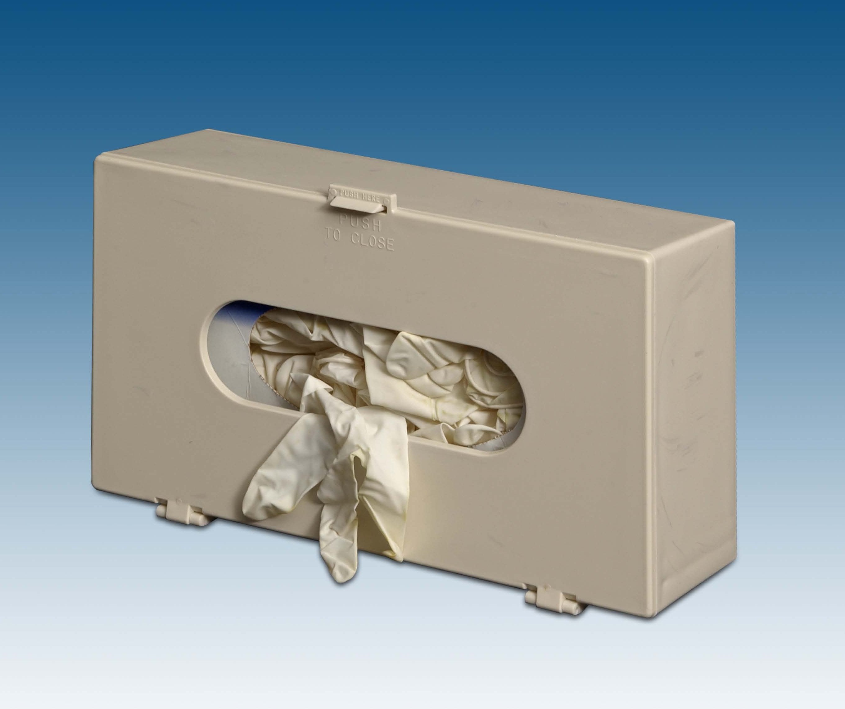 Plasti Products-1210 Soporte para caja de guantes de montaje horizontal o vertical Capacidad para 1 caja Beige 4 X 7 X 11-3/4 pulgadas Plástico