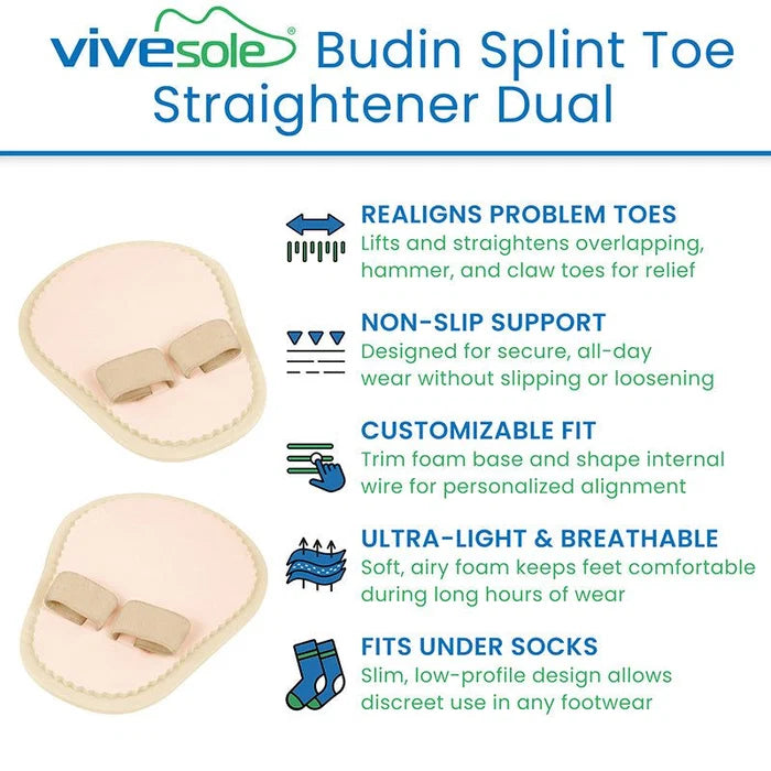 Vive Health-INS1028DBL Double Toe Splint 2-pack