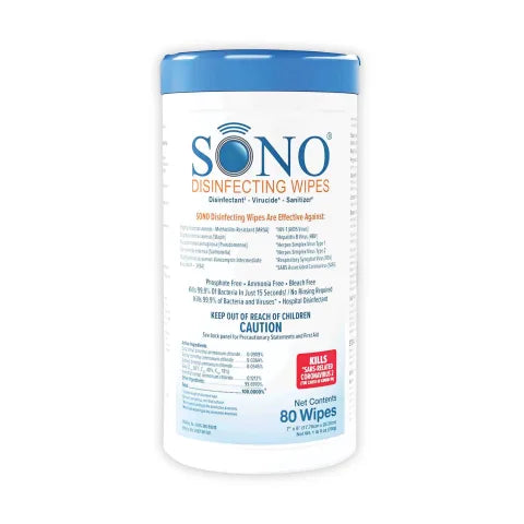 Cone Instruments/Marketlab-23487 SONO Ultrasound Wipes, Canister • 7"x 8" • 80 Wipes, 6/pk