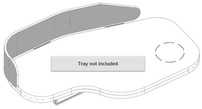 Therafin-Lateral Pad, Shaped to Fit Standard Padded Half-Tray, Long