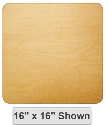 Therafin-31411-Seat Insert, 3/8" Clear Melamine Birch, 18" x 18"