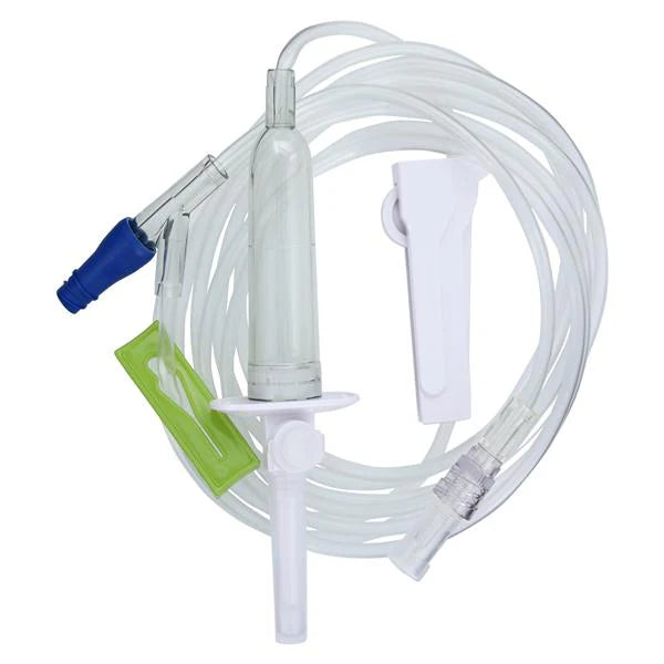 ICU Medical-12661-28-Primary IV Administration Gravity Set, Secure Lock, Y-Site, (1) Port, 15 Drops/mL Drip Rate, No Filter, 100" Tubing, 48/cs (US Only)