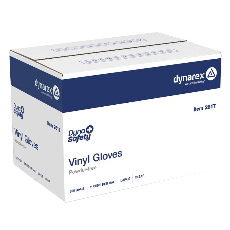 Dynarex Vinyl Exam Gloves, Powder Free