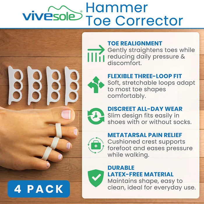 Vive Health-INS1044WHT 3-Loop Hammer Toe Splint