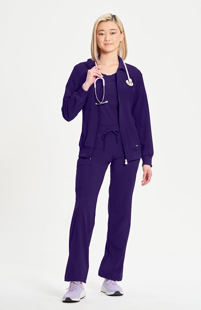 Infinity Women's Zip Front Warm Up Scrub Jacket