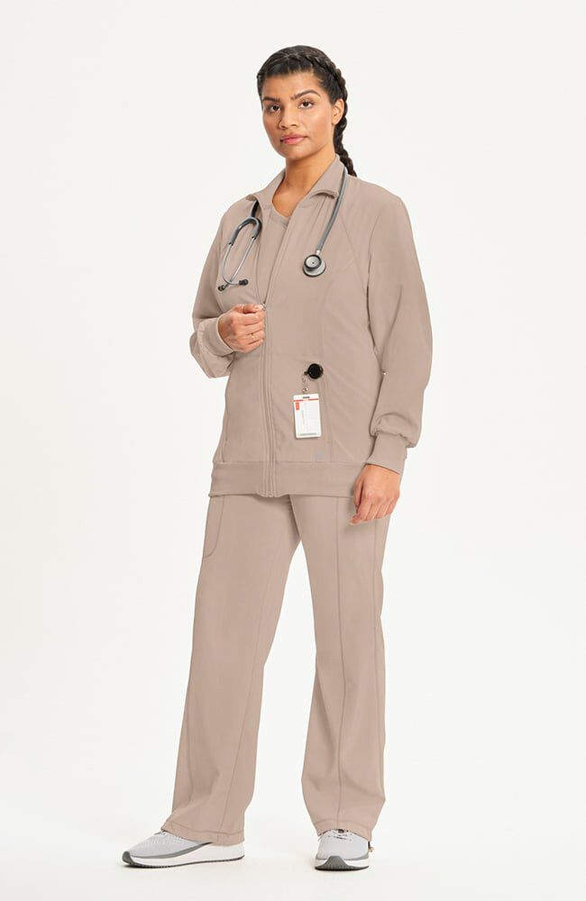 Infinity Women's Zip Front Warm Up Scrub Jacket