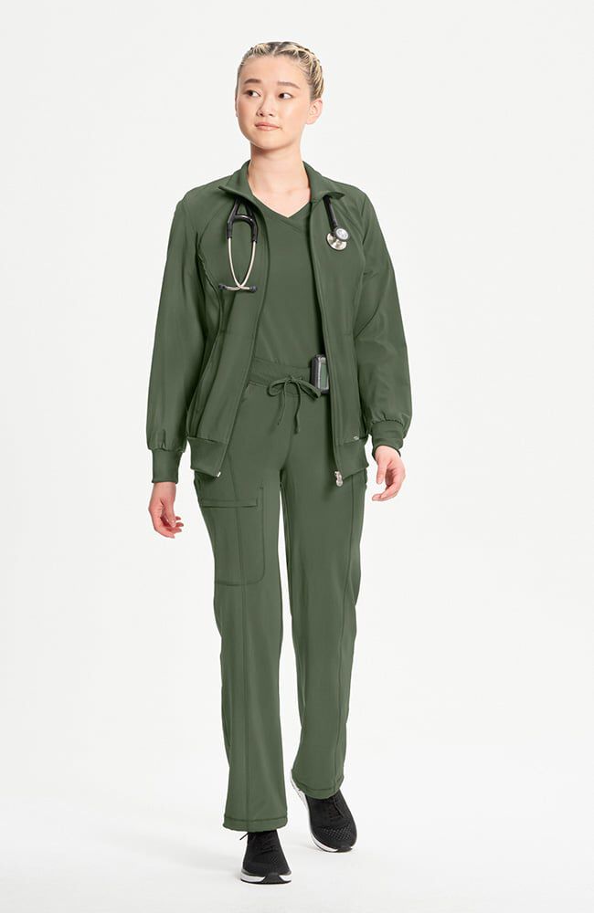 Infinity Women's Zip Front Warm Up Scrub Jacket