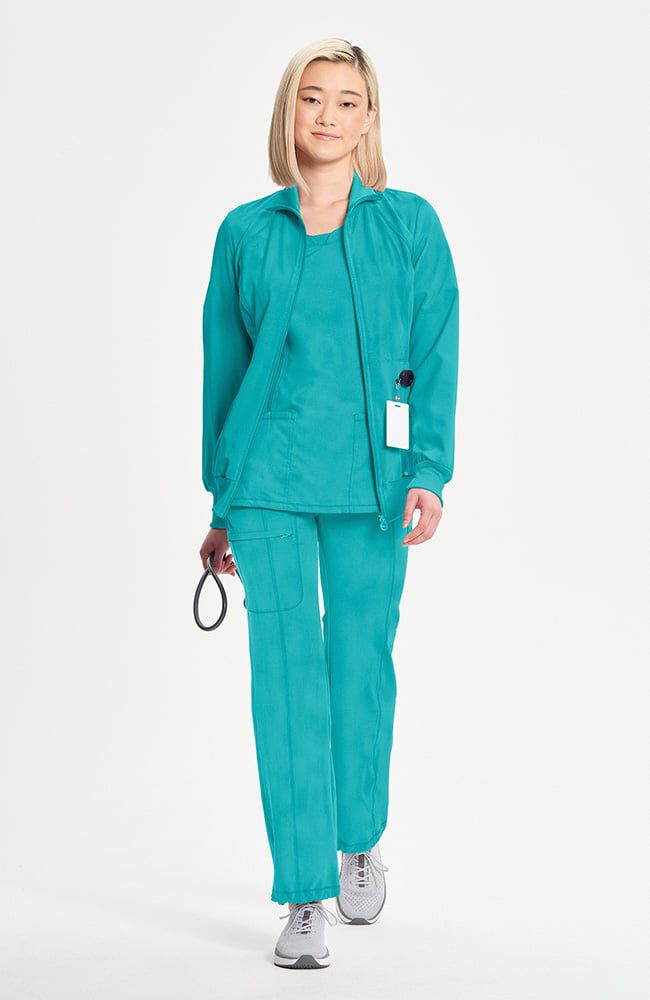 Infinity Women's Zip Front Warm Up Scrub Jacket