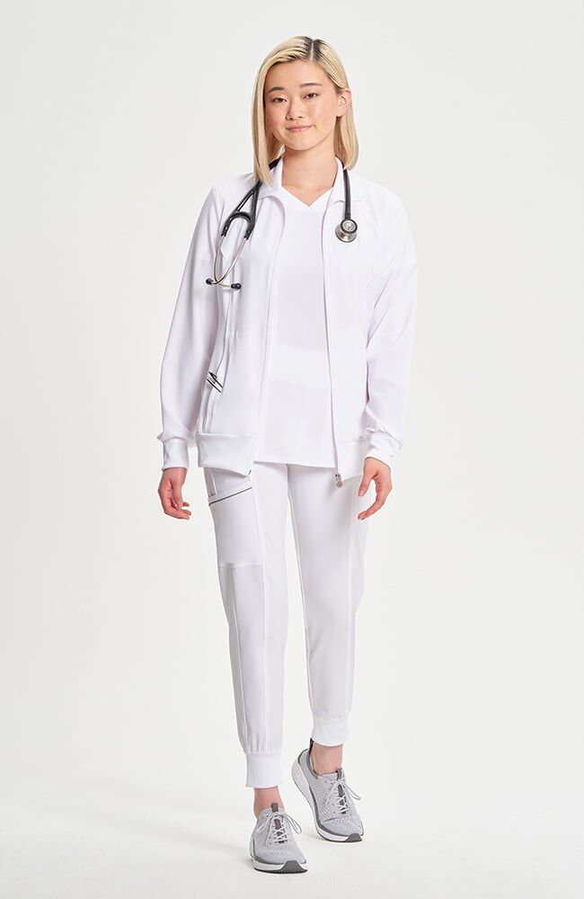 Infinity Women's Zip Front Warm Up Scrub Jacket