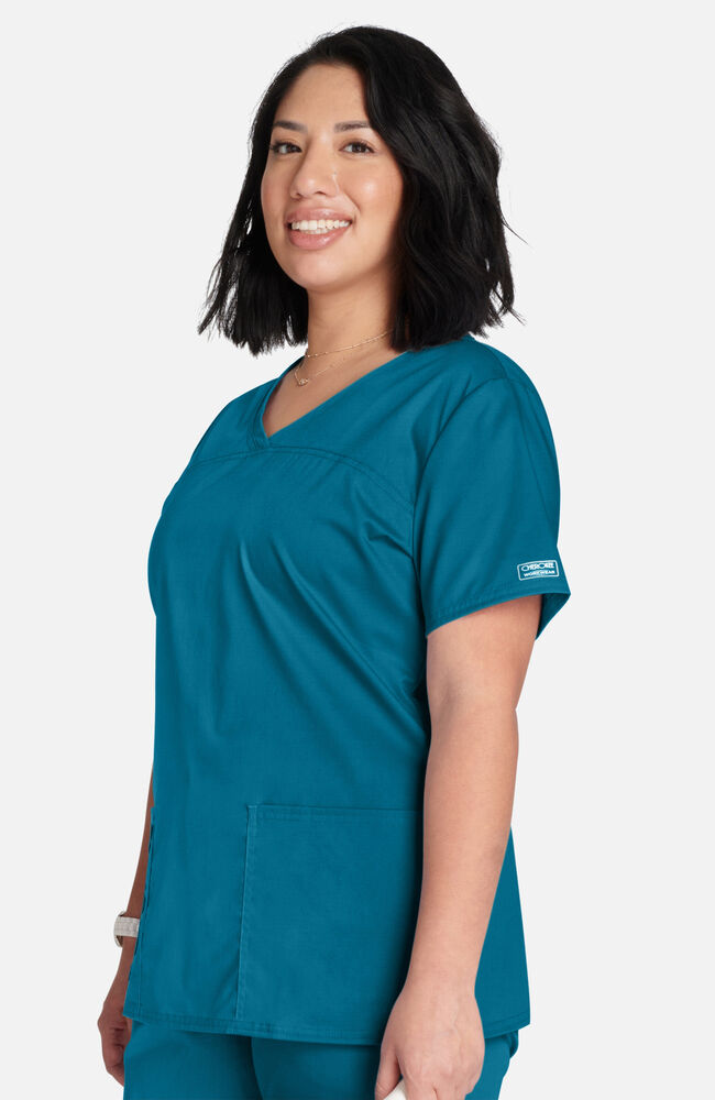 Cherokee Medical Allura Women’s Three front pockets V-Neck Top