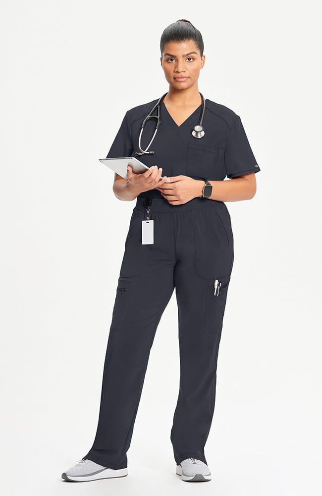 Infinity Women's Mid Rise Tapered Leg Pull-On Scrub Pant - Tall