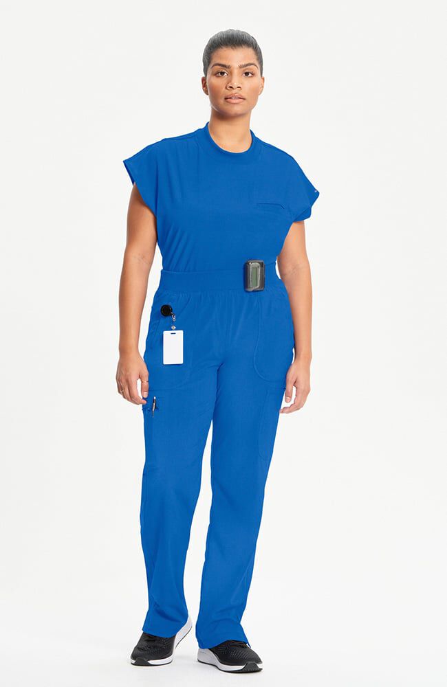 Infinity Women's Mid Rise Tapered Leg Pull-On Scrub Pant - Petite