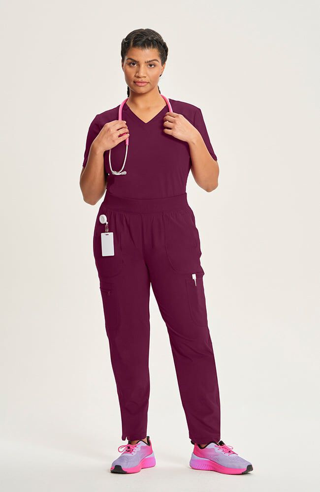 Infinity Women's Mid Rise Tapered Leg Pull-On Scrub Pant - Tall