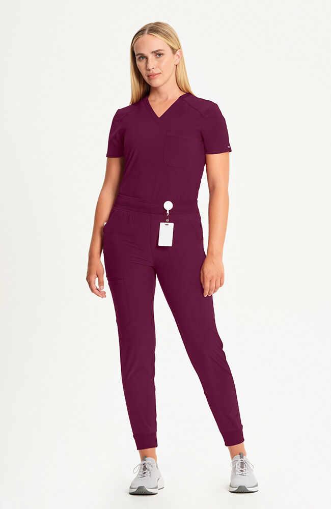 Infinity Women's Rib Trim 6-Pocket Jogger Scrub Pant - Regular