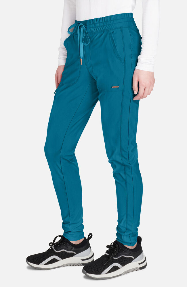 Cherokee Medical Women's Mid Rise Tapered Leg Drawstring Scrub Pant, Petite