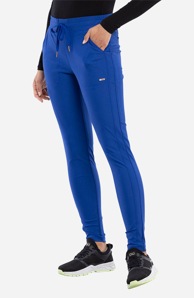 Cherokee Medical Women's Mid Rise Tapered Leg Drawstring Scrub Pant, Petite