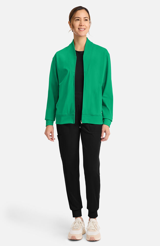 Cherokee Medical Achieve Women's 2-Pocket Shawl Collar Warm Up Scrub Jacket