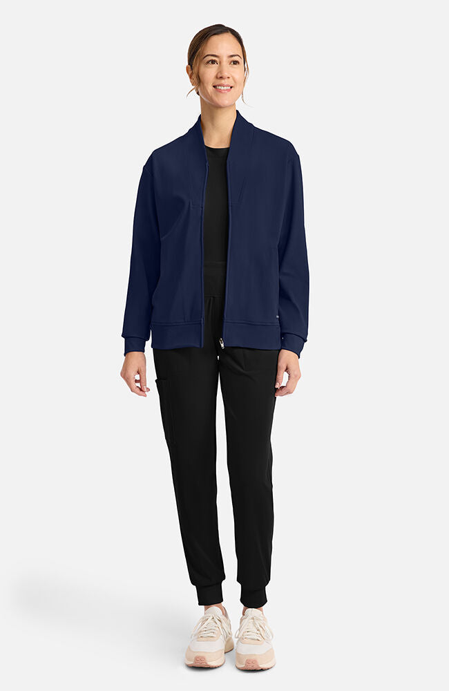 Cherokee Medical Achieve Women's 2-Pocket Shawl Collar Warm Up Scrub Jacket