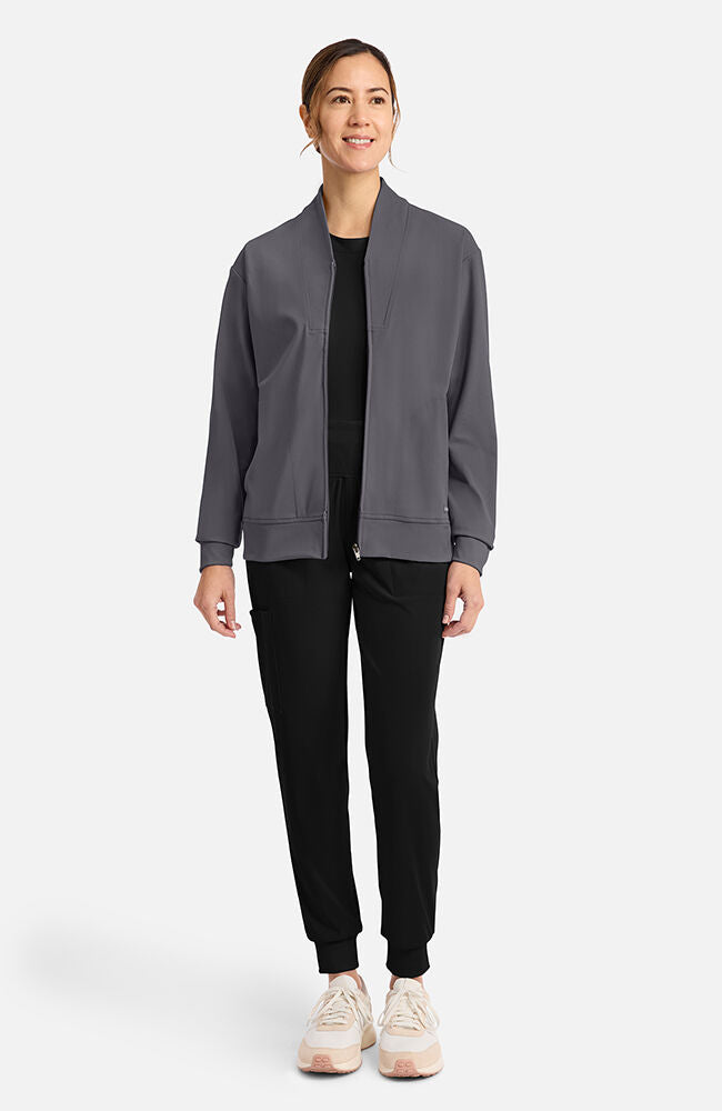Cherokee Medical Achieve Women's 2-Pocket Shawl Collar Warm Up Scrub Jacket