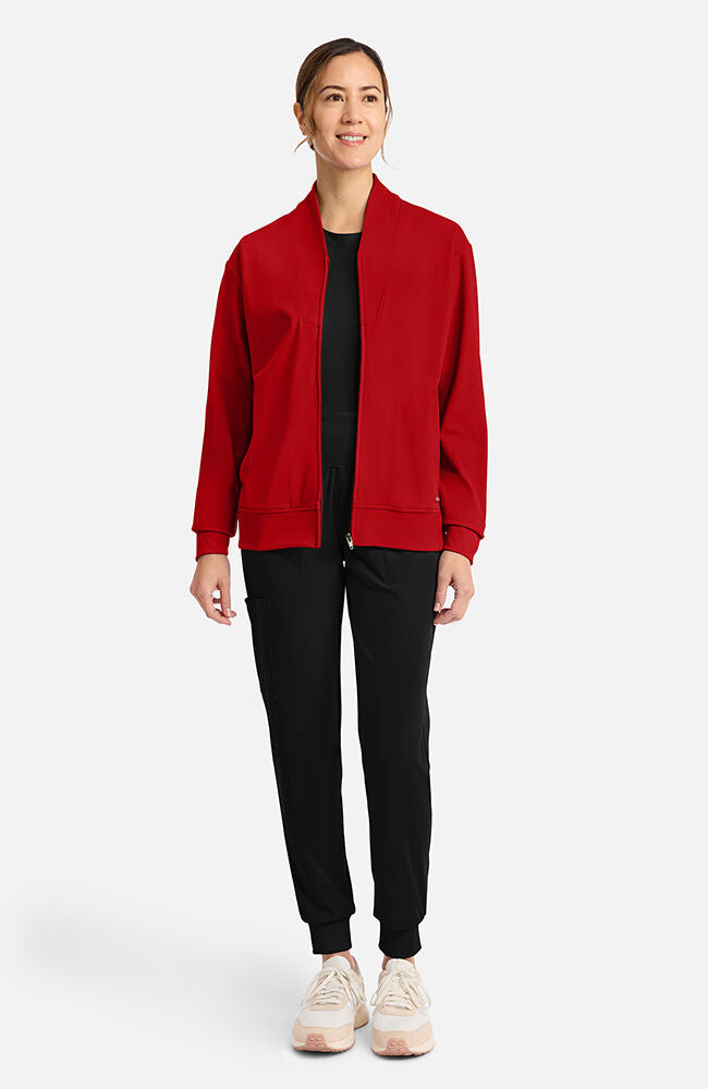 Cherokee Medical Achieve Women's 2-Pocket Shawl Collar Warm Up Scrub Jacket